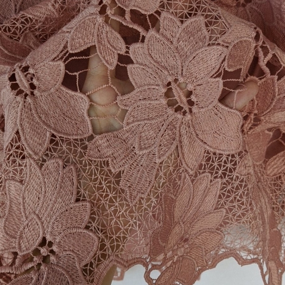 Kendall & Kylie Pink Floral Lace Top, sz: S - Picture 4 of 9